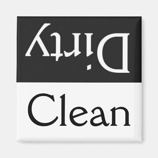 Durchsichtiger/sauberer Spülmaschinenmagnet Magnet (Vorne)