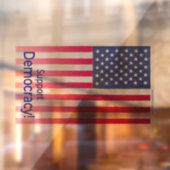 Durchsichtiges Festhalten - Botschaft "Unterstützu Fensteraufkleber (Blatt 2)