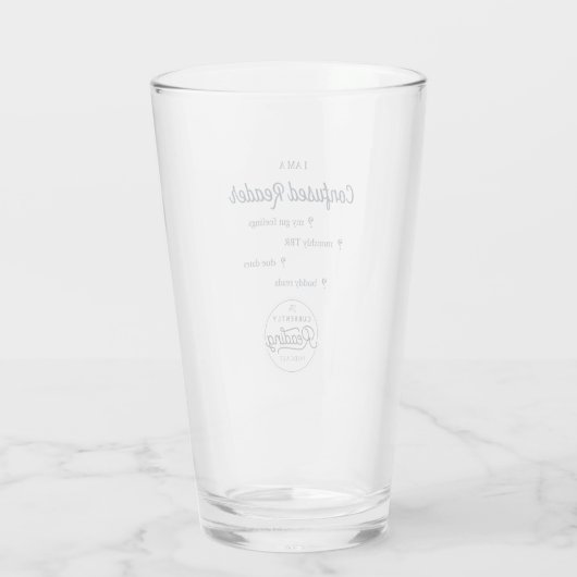 Durchsichtiges Reader-Pint-Glas Glas (Rückseite)