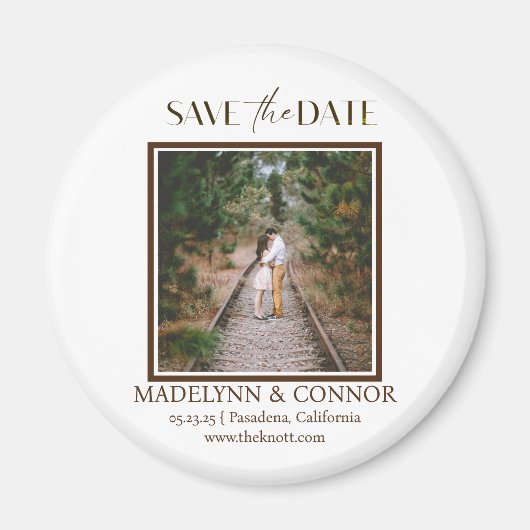 Durchsichtiges Skript-Foto Speichern des Datumsfen Magnet (Vorne)