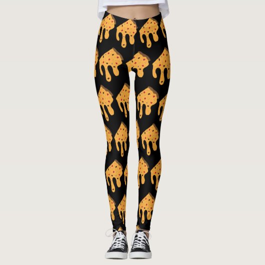 Durchsickern der Käsepizza Leggings (Vorderseite)