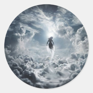 Durchstechen des Schleieraufklebers Runder Aufkleber