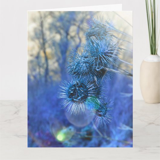 Durchstechen mit Lila Karte (Vorderseite)