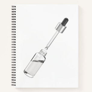 Durchstechflasche mit Pipette Notizblock