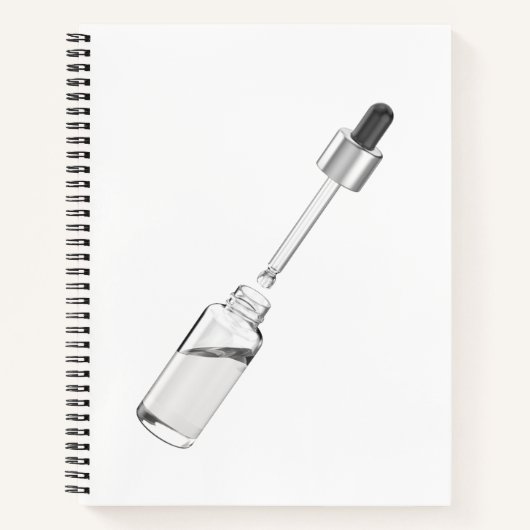 Durchstechflasche mit Pipette Notizblock (Vorderseite)