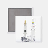 Durchstechflaschen mit Arzneimittel für Injektions Magnet (Vorderseite/Rückseite)