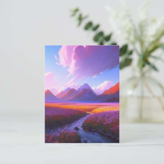 Durchströmen von Farbfeldern Postkarte (Stehend Vorderseite)