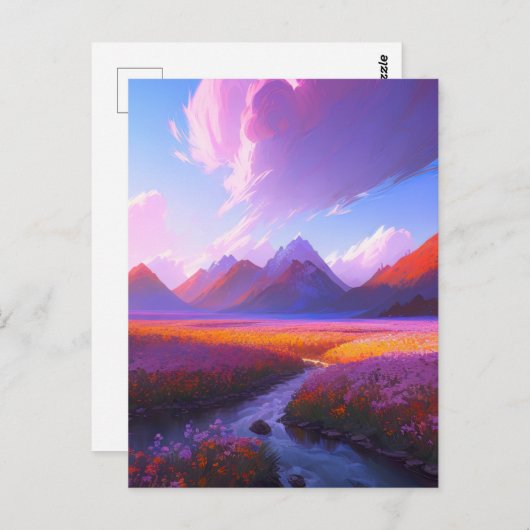 Durchströmen von Farbfeldern Postkarte (Vorne/Hinten)