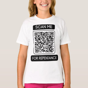 Durchsuchen Sie mich nach Reue-QR-Code-Girls T-Shirt