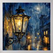 Durchtränkte Laterne - Pastell-Impressionistischer Poster (Vorne)