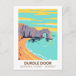 Durdle Door an der Jurassic Coast in Dorset Englan Postkarte