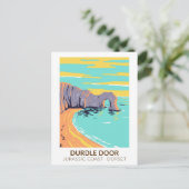 Durdle Door an der jurassischen Küste in Dorset En Postkarte (Stehend Vorderseite)