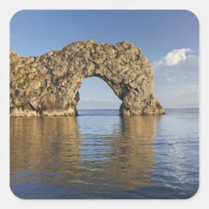 Durdle Door Arch, Jurassisches Küstenwelterbe 2 Quadratischer Aufkleber