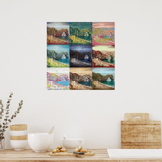 Durdle Door, Dorset, England Collage Poster (Küche)