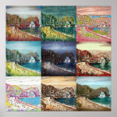 Durdle Door, Dorset, England Collage Poster (Vorne)