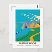 Durdle Door on Man of War Bay in Dorset England Postkarte (Vorne/Hinten)