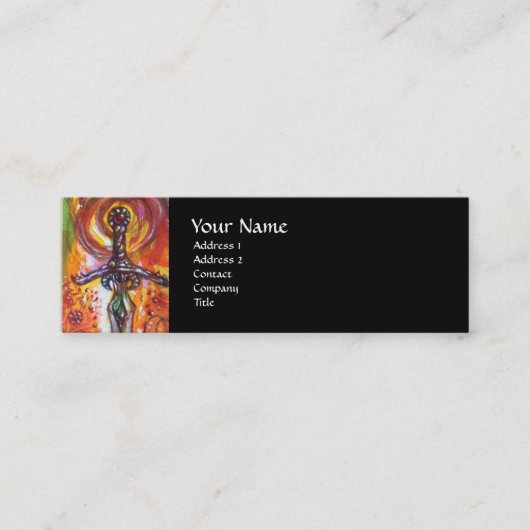 DURENDAL , ROMANTISCHES SCHWERT UND DAS ANGEL MINI VISITENKARTE (Vorderseite)