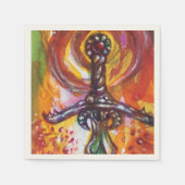 DURENDAL , ROMANTISCHES SCHWERT UND DAS ANGEL SERVIETTE (Vorderseite)