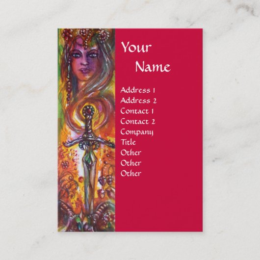 DURENDAL , ROMANTISCHES SCHWERT UND DAS ANGEL VISITENKARTE (Vorderseite)