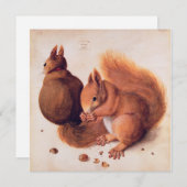 Durer - Eichhörnchen 1512 Feiertagskarte (Vorne/Hinten)
