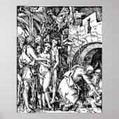 Durer Etching Abstieg in die Hölle Poster (Vorne)