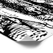 Durer Etching Abstieg in die Hölle Poster (Ecke)