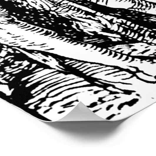 Durer Etching Abstieg in die Hölle Poster (Ecke)