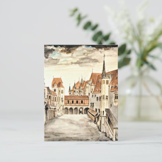 Durer, Hof des ehemaligen Schlosses Innsbruck, Postkarte (Stehend Vorderseite)