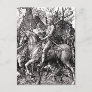 Durer Knight Death and Devil Postcard Postkarte