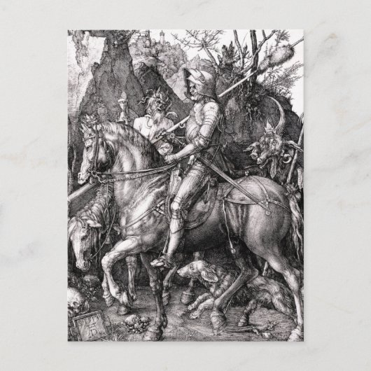 Durer Knight Death and Devil Postcard Postkarte (Vorderseite)