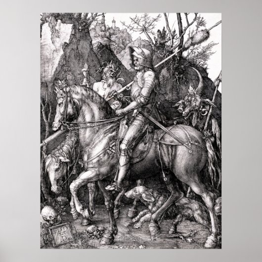 Durer Knight Death and Devil Poster (Vorne)