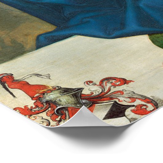 Dürer - Madonna und Kind Poster (Ecke)