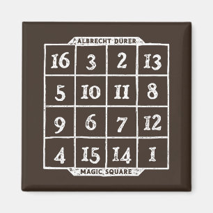 Durer Magic Square Math Nerd Magnet