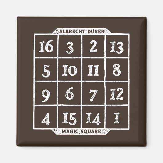 Durer Magic Square Math Nerd Magnet (Vorne)