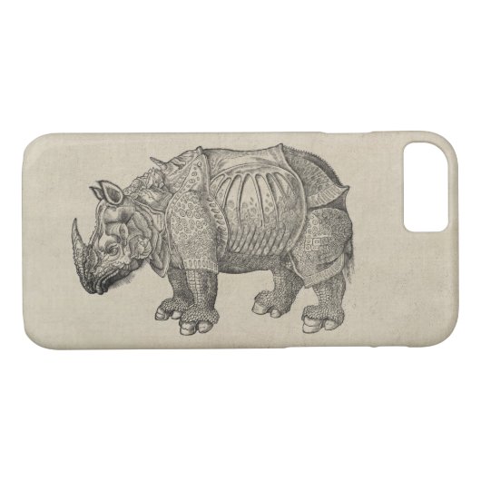 Durer Rhino Case-Mate iPhone Hülle (Rückseite (Horizontal))