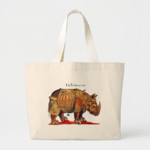 Durer Rhinoceros Farbenrenaissance auf Tote-Tasche