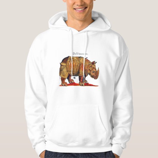 Durer Rhinoceros Farbenrenaissance Hoodie (Vorderseite)