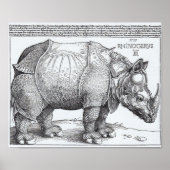 Dürer-Rhinozeros Poster (Vorne)