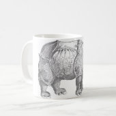 Dürers Nashorn Kaffeetasse (Vorderseite Links)