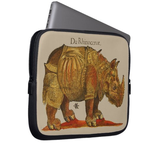 Durer's Rhinoceros Laptopschutzhülle (Vorne Rechts)