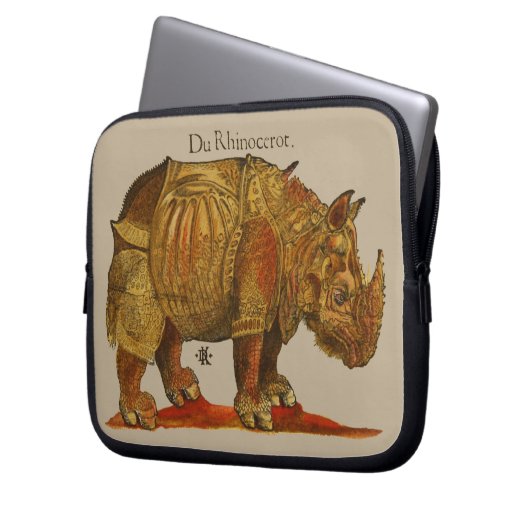 Durer's Rhinoceros Laptopschutzhülle (Vorderseite Links)
