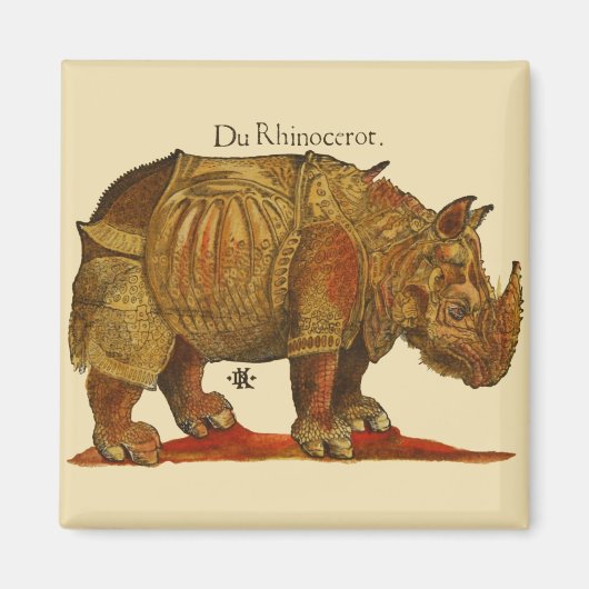 Durer's Rhinoceros Magnet (Vorne)