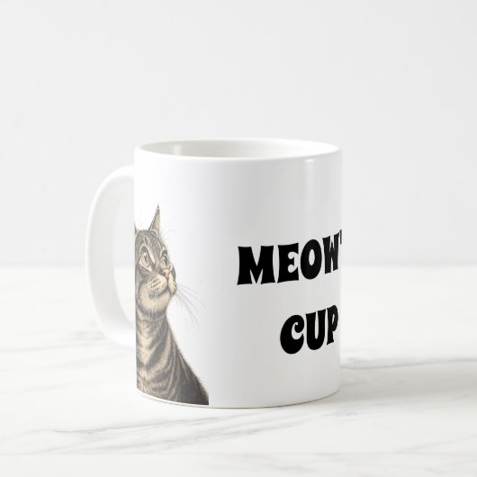 Dürers Tabby-Schätze: Meow-Cup 1 Kaffeetasse (Vorderseite Links)