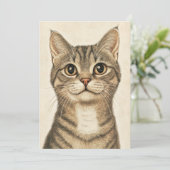 Dürer's Tabby Treasures 2 Einladung (Stehend Vorderseite)