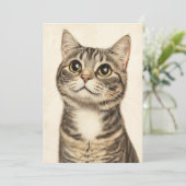 Dürer's Tabby Treasures 3 Einladung (Stehend Vorderseite)