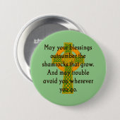 Dürfen Sie Ihre Segensausgabe - irisches Zitat Button (Vorne & Hinten)