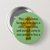 Dürfen Sie immer ein sauberes Shirt haben - irisch Button (Vorne & Hinten)