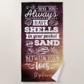 Dürfen Sie immer Muscheln in Ihrem Pocket haben? Strandtuch (Vorderseite)