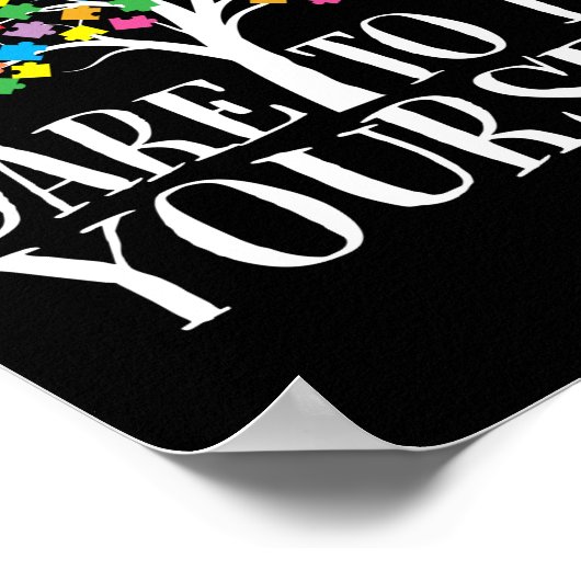 Dürfen Sie selbst Puzzle Kinderkind sein Poster (Ecke)