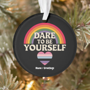 Dürfen Sie sich selbst Autismus Bewusstsein Rainbo Ornament
